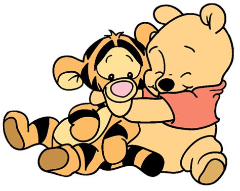 baby winnie the pooh hugging tigger